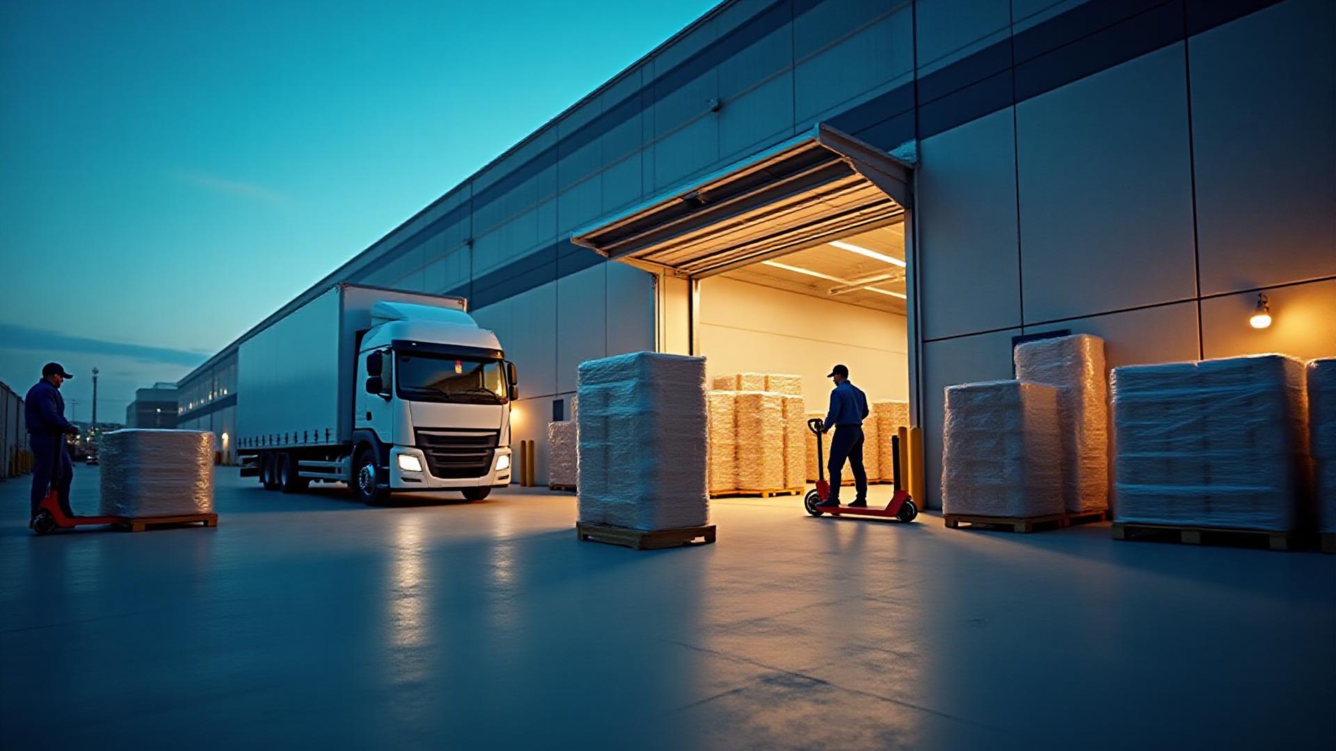 Logistics professional organizing LTL freight on a modern loading dock in Tucson